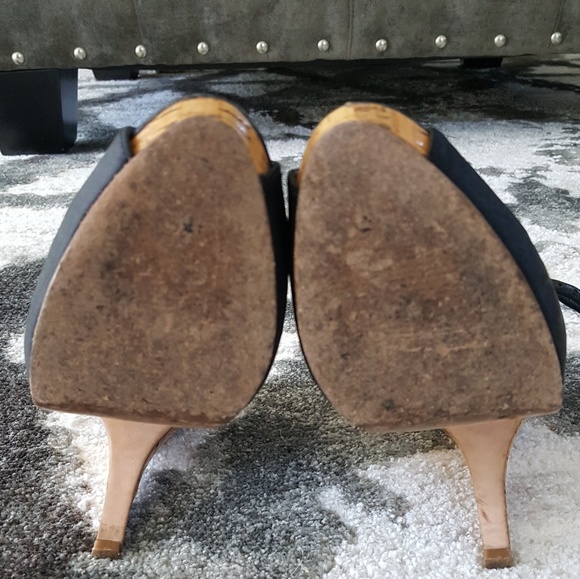 STEVE MADDEN| Womens black satin peep toe heels|Size 7 - Picture 5 of 5